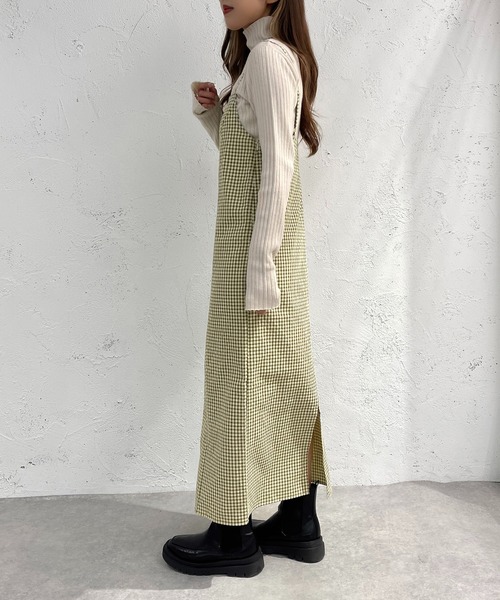 apres jour mignon(アプレジュールミニョン)の「チェックナローキャミワンピース【ZOZOTOWN限定アイテム】(ワンピース・レディース・ブラック/グリーン・SMALL/MEDIUM/X-LARGE)」の11枚目の写真