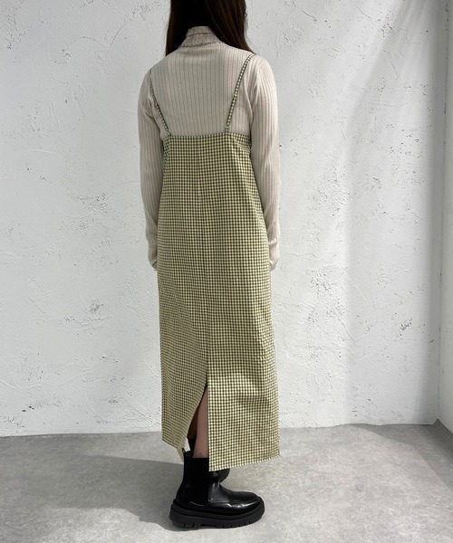 apres jour mignon(アプレジュールミニョン)の「チェックナローキャミワンピース【ZOZOTOWN限定アイテム】(ワンピース・レディース・ブラック/グリーン・SMALL/MEDIUM/X-LARGE)」の12枚目の写真