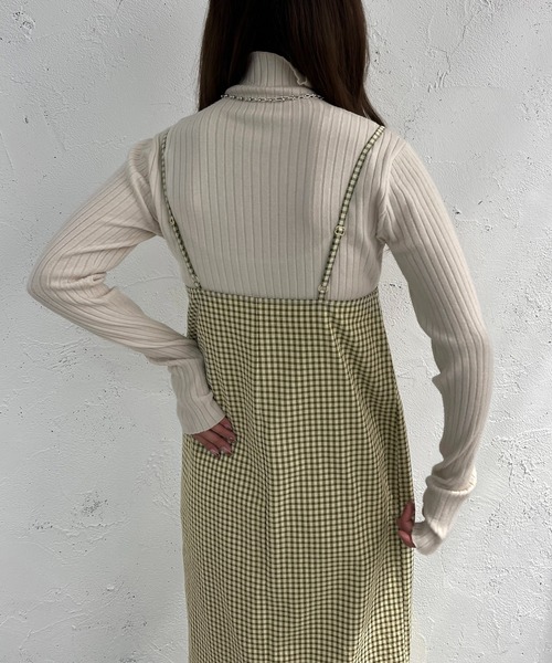 apres jour mignon(アプレジュールミニョン)の「チェックナローキャミワンピース【ZOZOTOWN限定アイテム】(ワンピース・レディース・ブラック/グリーン・SMALL/MEDIUM/X-LARGE)」の15枚目の写真