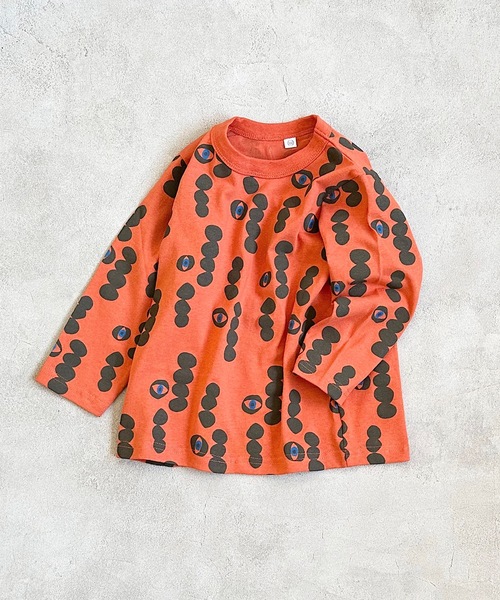 HOGAN RANCH WEAR（ホーガンランチウエア）の「ソウガラナガソデＴシャツ(70～130cm)（Tシャツ/カットソー・キッズ・マルチ/オフホワイト/グリーン/ライトグレー/レッド/イエロー/オレンジ/キナリ・70/80/90/95/100/110/120/130）」の7枚目の写真