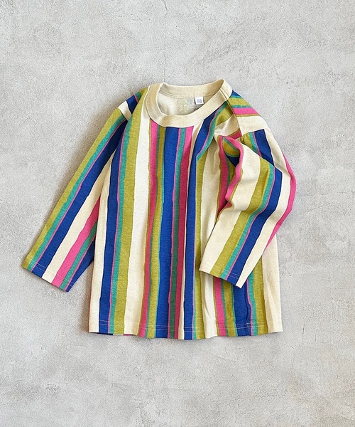 HOGAN RANCH WEAR（ホーガンランチウエア）の「ソウガラナガソデＴシャツ(70～130cm)（Tシャツ/カットソー・キッズ・マルチ/オフホワイト/グリーン/ライトグレー/レッド/イエロー/オレンジ/キナリ・70/80/90/95/100/110/120/130）」の8枚目の写真