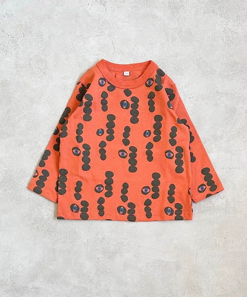 HOGAN RANCH WEAR（ホーガンランチウエア）の「ソウガラナガソデＴシャツ(70～130cm)（Tシャツ/カットソー・キッズ・マルチ/オフホワイト/グリーン/ライトグレー/レッド/イエロー/オレンジ/キナリ・70/80/90/95/100/110/120/130）」の9枚目の写真