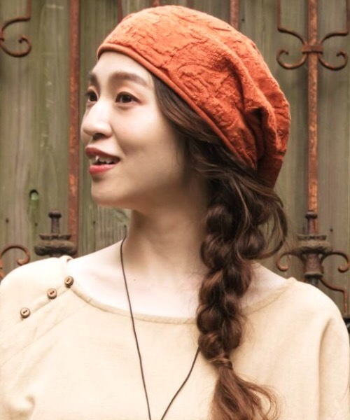 チャイハネ(チャイハネ)の「【チャイハネ】ペイズリー柄ジャカード二ットキャップ(ニットキャップ/ビーニー・メンズ・ベージュ/ブラック/ネイビー/イエロー/オレンジ/ターコイズブルー/グレー/カーキ/ナチュラル/マスタード・FREE)」の10枚目の写真