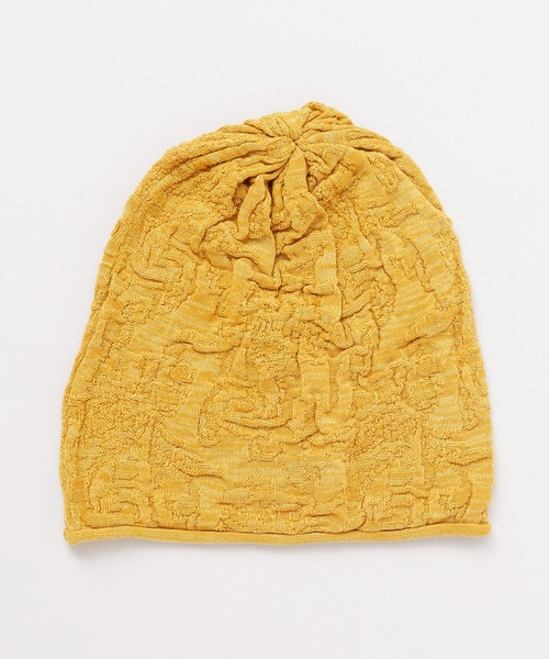 チャイハネ(チャイハネ)の「【チャイハネ】ペイズリー柄ジャカード二ットキャップ(ニットキャップ/ビーニー・メンズ・ベージュ/ブラック/ネイビー/イエロー/オレンジ/ターコイズブルー/グレー/カーキ/ナチュラル/マスタード・FREE)」の9枚目の写真