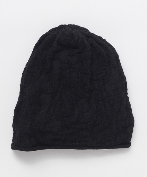 チャイハネ(チャイハネ)の「【チャイハネ】ペイズリー柄ジャカード二ットキャップ(ニットキャップ/ビーニー・メンズ・ベージュ/ブラック/ネイビー/イエロー/オレンジ/ターコイズブルー/グレー/カーキ/ナチュラル/マスタード・FREE)」の18枚目の写真