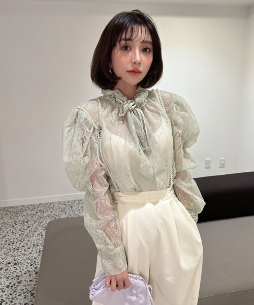 EIMY ISTOIRE（エイミーイストワール）の「パールチェーンサスペンダーパンツ（その他パンツ・レディース・ホワイト/ブラック/ピンク/イエロー/ブルー・S/M/XS）」の14枚目の写真