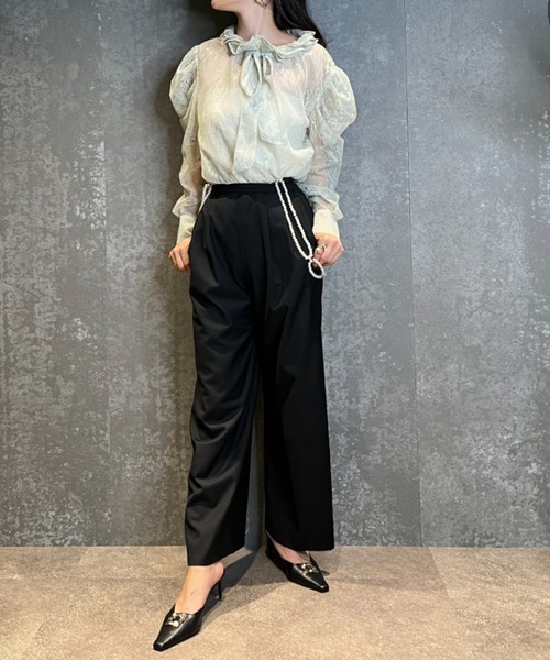 EIMY ISTOIRE（エイミーイストワール）の「パールチェーンサスペンダーパンツ（その他パンツ・レディース・ホワイト/ブラック/ピンク/イエロー/ブルー・S/M/XS）」の19枚目の写真