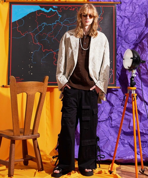 MAISON SPECIAL（メゾンスペシャル）の「《ユニセックスアイテム》マルチポケットプライムワイドサイドスリットカーゴパンツ【MAISON SPECIAL/メゾンスペシャル】（カーゴパンツ・メンズ・オフホワイト/ブラック/カーキ・1/0）」の21枚目の写真