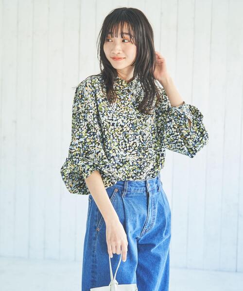 虜✨水彩プリント風ブラウス coen（コーエン）の「水彩風ドットプリントブラウス（シャツ/ブラウス