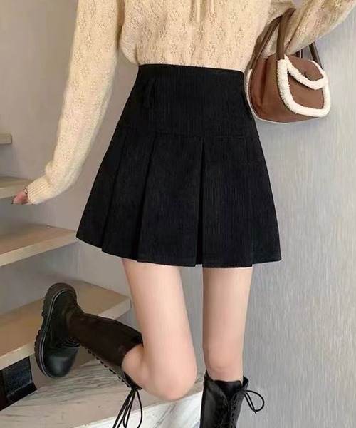 SPIGA（スピーガ）の「ｺｰﾃﾞｭﾛｲﾌﾟﾘｰﾂﾐﾆｽｶｰﾄ（スカート・レディース・ブラック/ブラウン・SMALL/MEDIUM）」の2枚目の写真