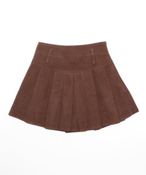 SPIGA（スピーガ）の「ｺｰﾃﾞｭﾛｲﾌﾟﾘｰﾂﾐﾆｽｶｰﾄ（スカート・レディース・ブラック/ブラウン・SMALL/MEDIUM）」の4枚目の写真