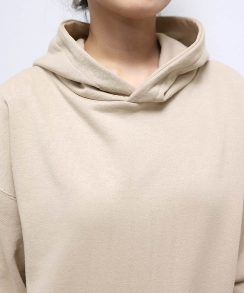 andme（アンドミー）の「裏毛長袖スウェットパーカー（パーカー・レディース・ホワイト/ブラック/ブルー/オートミール/ライトピンク/ライトベージュ・M/L）」の17枚目の写真