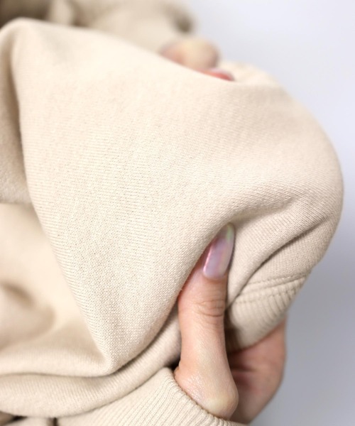 andme（アンドミー）の「裏毛長袖スウェットパーカー（パーカー・レディース・ホワイト/ブラック/ブルー/オートミール/ライトピンク/ライトベージュ・M/L）」の18枚目の写真