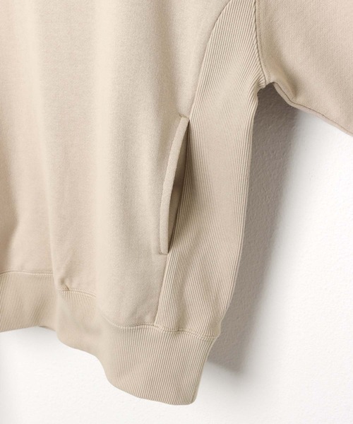 andme（アンドミー）の「裏毛長袖スウェットパーカー（パーカー・レディース・ホワイト/ブラック/ブルー/オートミール/ライトピンク/ライトベージュ・M/L）」の14枚目の写真