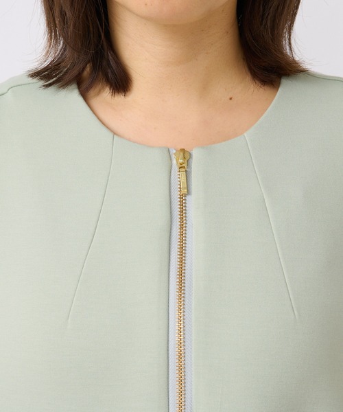 RIVE DROITE（リヴドロワ）の「ダンボールノーカラーコート（ノーカラーコート・レディース・ミント/ベージュ/ネイビー/キャメル・FREE）」の11枚目の写真