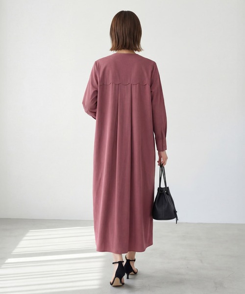 STYLE DELI(スタイルデリ)の「スカラップIラインワンピース(ワンピース・レディース・スミクロ/ピンク系・01/02)」の11枚目の写真