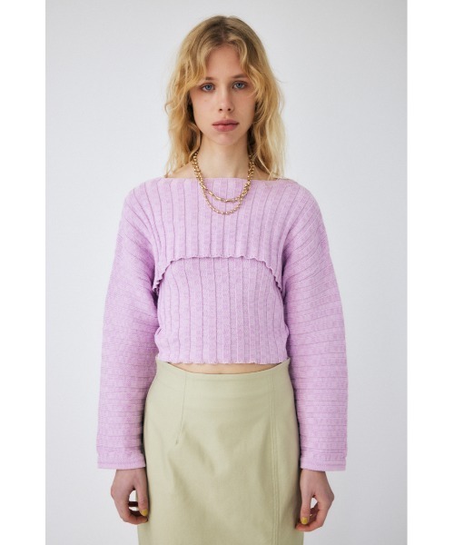 MOUSSY(マウジー)の「MIX COLOR KNIT セット(ニット/セーター・レディース・ライトブルー/ライトピンク/アイボリー・FREE)」の1枚目の写真