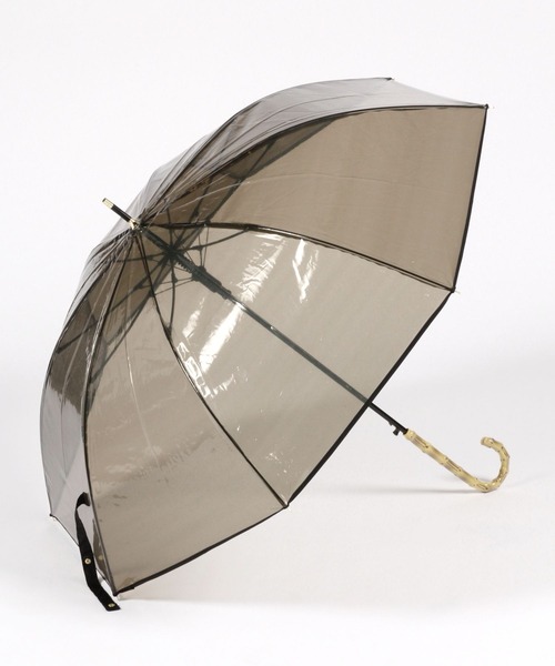 GLOBAL WORK(グローバルワーク)の「バンブー風クリアビニ傘/174723(長傘・レディース・ダークブラウン/ブラック/クリア/ライトブルー・FREE)」の2枚目の写真