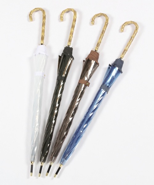 GLOBAL WORK(グローバルワーク)の「バンブー風クリアビニ傘/174723(長傘・レディース・ダークブラウン/ブラック/クリア/ライトブルー・FREE)」の5枚目の写真