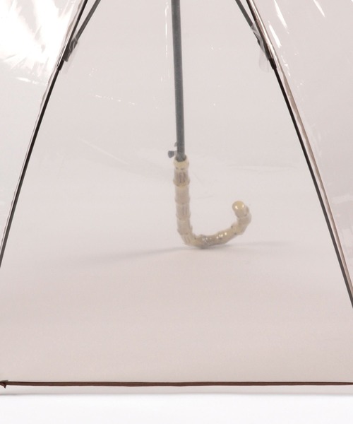 GLOBAL WORK(グローバルワーク)の「バンブー風クリアビニ傘/174723(長傘・レディース・ダークブラウン/ブラック/クリア/ライトブルー・FREE)」の11枚目の写真