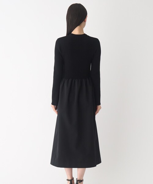 OPAQUE.CLIP（オペークドットクリップ）の「◆ドッキングニットワンピース【洗濯機洗い可】（ワンピース・レディース・ブラック/ライトグレー/ホワイト系5・40/38）」の22枚目の写真