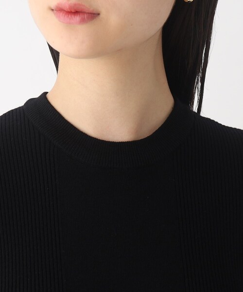 OPAQUE.CLIP（オペークドットクリップ）の「◆ドッキングニットワンピース【洗濯機洗い可】（ワンピース・レディース・ブラック/ライトグレー/ホワイト系5・40/38）」の9枚目の写真