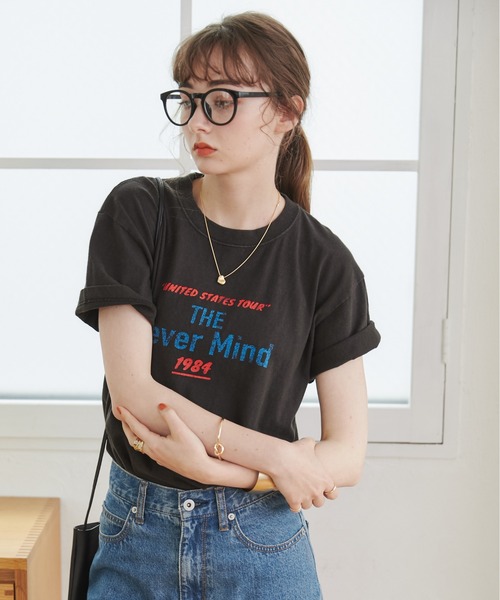 ANGIE(アンジー)の「ツアーロゴTシャツ(半袖)(Tシャツ/カットソー・レディース・ダークグレー/ホワイト/オフホワイト・MEDIUM/LARGE)」の19枚目の写真