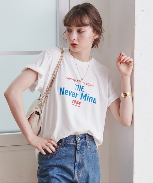 ANGIE(アンジー)の「ツアーロゴTシャツ(半袖)(Tシャツ/カットソー・レディース・ダークグレー/ホワイト/オフホワイト・MEDIUM/LARGE)」の15枚目の写真