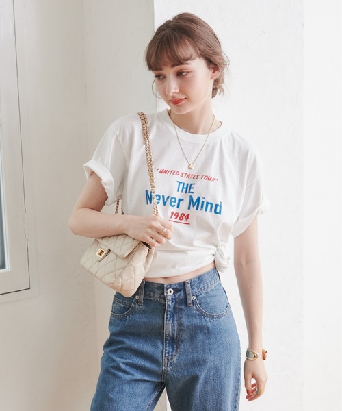 ANGIE(アンジー)の「ツアーロゴTシャツ(半袖)(Tシャツ/カットソー・レディース・ダークグレー/ホワイト/オフホワイト・MEDIUM/LARGE)」の18枚目の写真