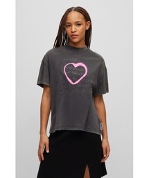 HUGO | アートワーク コットンジャージー Tシャツ(Tシャツ/カットソー)