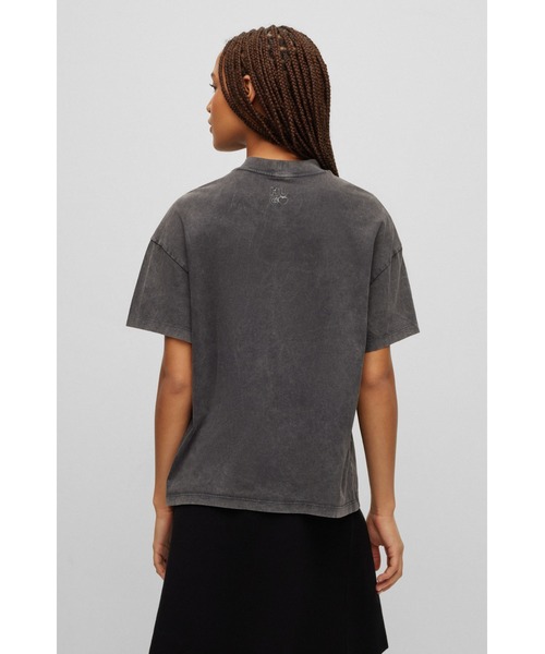 HUGO（ヒューゴ）の「アートワーク コットンジャージー Tシャツ（Tシャツ/カットソー・レディース・ブラック・M/S/XS）」の5枚目の写真