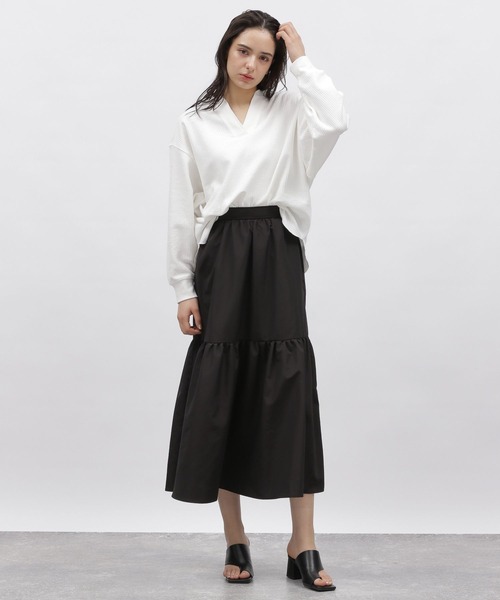 LAKOLE（ラコレ）の「タフタティアードスカート / 188326（スカート