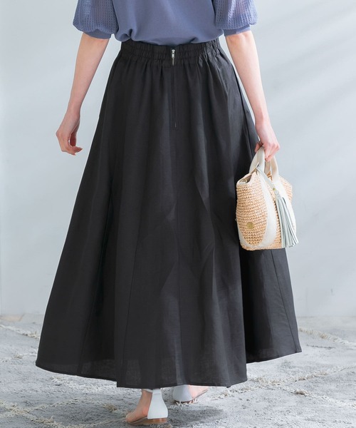 komari様 アーバンリサーチロッソ セミフレアーリネンスカート 36 URBAN RESEARCH ROSSO WOMEN（アーバンリサーチ ロッソ）の
