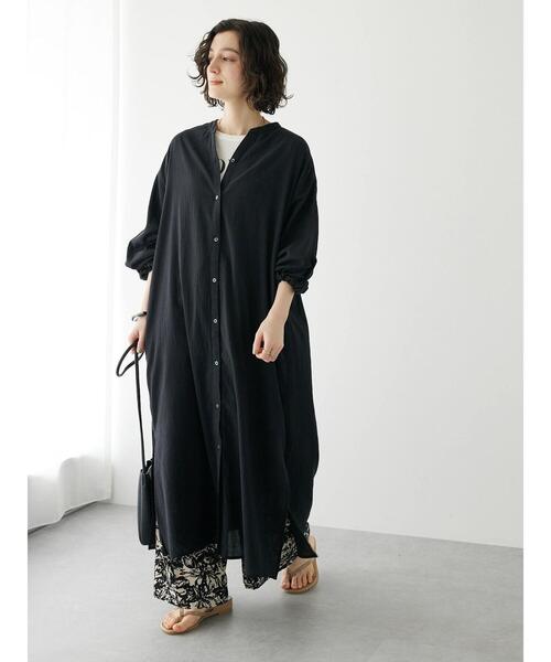 CRAFT STANDARD BOUTIQUE(クラフトスタンダードブティック)の「ジョーゼットワンピース(ワンピース・レディース・ブルー/オフホワイト/チャコールグレー/マスタード・FREE)」の9枚目の写真