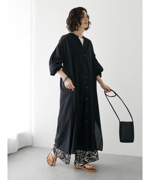 CRAFT STANDARD BOUTIQUE(クラフトスタンダードブティック)の「ジョーゼットワンピース(ワンピース・レディース・ブルー/オフホワイト/チャコールグレー/マスタード・FREE)」の10枚目の写真