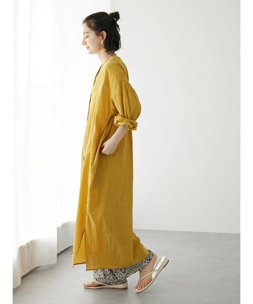 CRAFT STANDARD BOUTIQUE(クラフトスタンダードブティック)の「ジョーゼットワンピース(ワンピース・レディース・ブルー/オフホワイト/チャコールグレー/マスタード・FREE)」の20枚目の写真