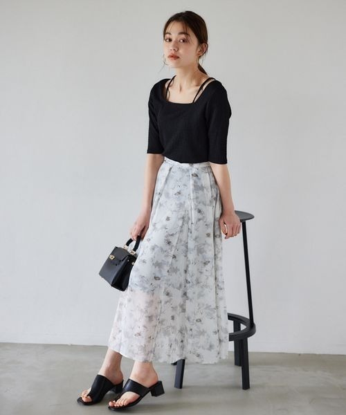 mysty woman（ミスティウーマン）の「ヒールトングサンダル 191571（サンダル・レディース・ブラック/ベージュ/アイボリー・MEDIUM/LARGE）」の5枚目の写真