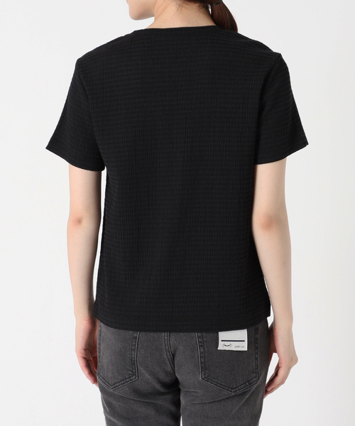 JOURNAL STANDARD relume（ジャーナルスタンダード　レリューム）の「ストレッチクレープクルーネックTEE（Tシャツ/カットソー・レディース・ブラック/ネイビー/ブルー・FREE）」の10枚目の写真