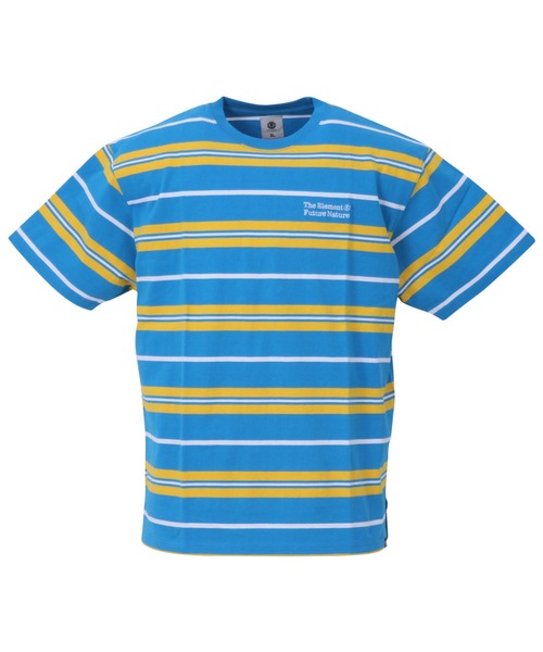 ELEMENT（エレメント）の「ELEMENT エレメント BIG BORDER半袖Tシャツ 大きいサイズ ビッグシルエット オーバーサイズ（Tシャツ/カットソー・メンズ・ブラウン/ブラック/ブルー・3L/4L/5L/6L）」の3枚目の写真