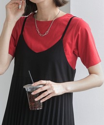 シンプル無地 ボーダー ショート丈ミニTシャツ