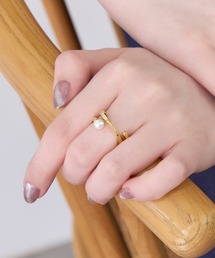 Phoebe | 2wayリボンパールリング&イヤーカフ(リング)