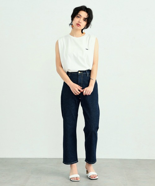 Lee(リー)の「Lee/リー ロゴ刺繍ノースリーブ カットソー(Tシャツ/カットソー・レディース・ホワイト/チャコールグレー/ライトグリーン/パープル/イエロー/ブラック系その他・SMALL/MEDIUM)」の9枚目の写真