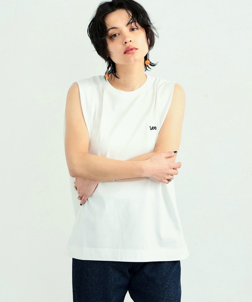 Lee(リー)の「Lee/リー ロゴ刺繍ノースリーブ カットソー(Tシャツ/カットソー・レディース・ホワイト/チャコールグレー/ライトグリーン/パープル/イエロー/ブラック系その他・SMALL/MEDIUM)」の11枚目の写真