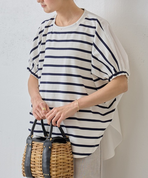 BEARDSLEY（ビアズリー）の「布帛コンビドルマンカットソー（T