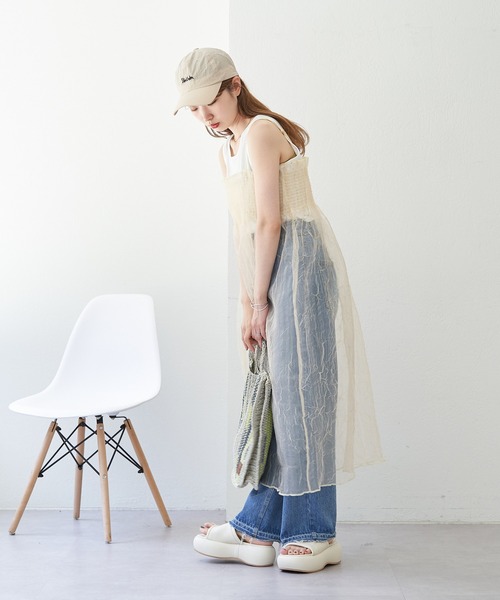 Kastane（カスタネ）の「【2023SSカタログ掲載アイテム】シャーリングシアーワンピース（ワンピース・レディース・イエロー・FREE）」の22枚目の写真