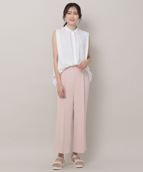 Elura(エルーラ)の「アイロンいらずノースリシャツ(シャツ/ブラウス・レディース・ネイビー/ホワイト/ブルー・MEDIUM/LARGE)」の7枚目の写真