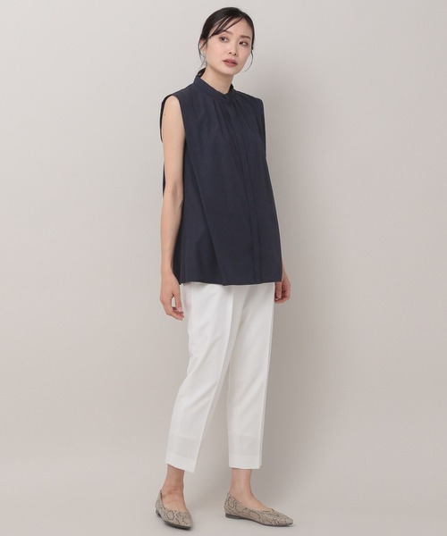 Elura(エルーラ)の「アイロンいらずノースリシャツ(シャツ/ブラウス・レディース・ネイビー/ホワイト/ブルー・MEDIUM/LARGE)」の22枚目の写真