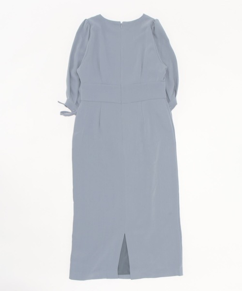 saloon（サルーン）の「SALOON(サルーン)/【オフィス/セレモニー】ウエスト切り替えリボンワンピース（ワンピース・レディース・ライトブルー/ネイビー・SMALL/MEDIUM）」の22枚目の写真