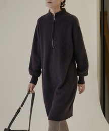 SALON adam et rope' | フォックスウールジップニットミディワンピース(ワンピース)