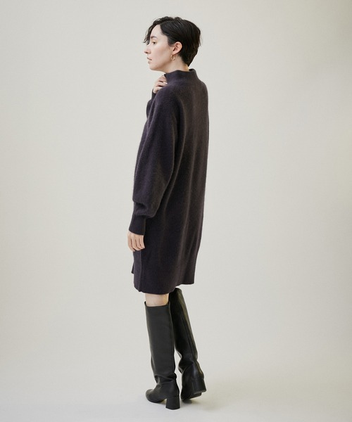 SALON adam et rope'（サロン アダム エ ロペ）の「フォックスウールジップニットミディワンピース（ワンピース・レディース・レッド系その他3/キナリ・FREE）」の7枚目の写真